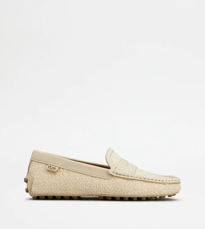 Gommino Driving Shoes in Fabric and Leather