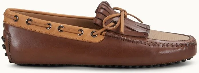 Gommino Driving Shoes in Leather and Canvas