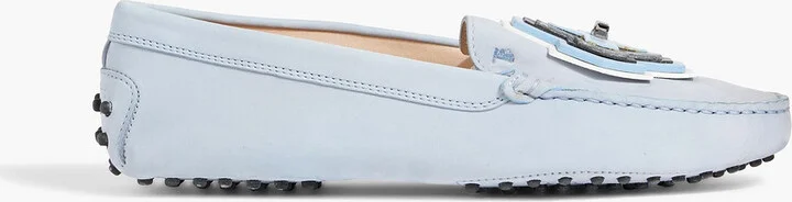 Gommino embellished nubuck loafers