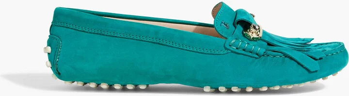 Gommino embellished suede loafers