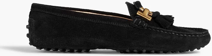 Gommino embellished suede loafers