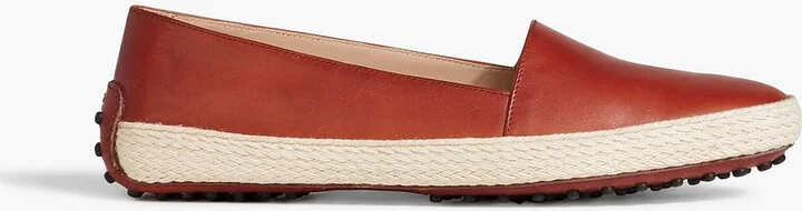 Gommino jute-trimmed leather loafers