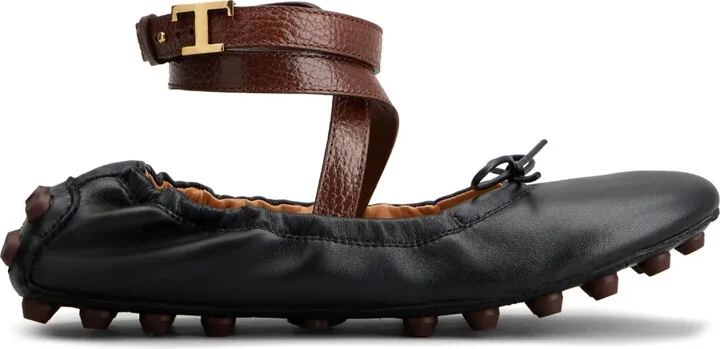 Gommino leather ballerina shoes