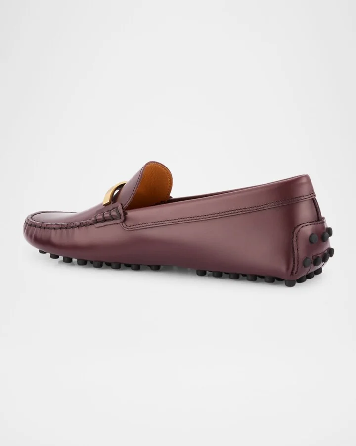 Gommino Leather Bar Driver Loafers - Image 4