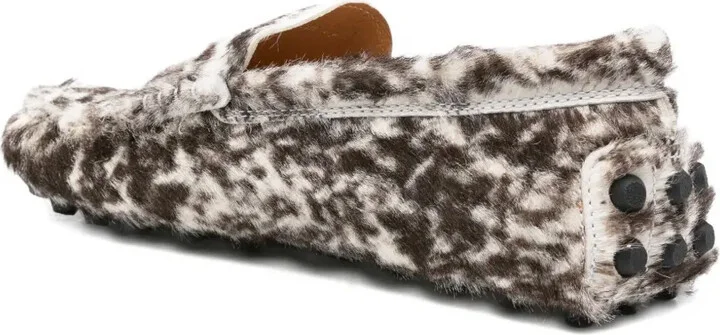 Gommino leopard-print pony-hair loafers - Image 3