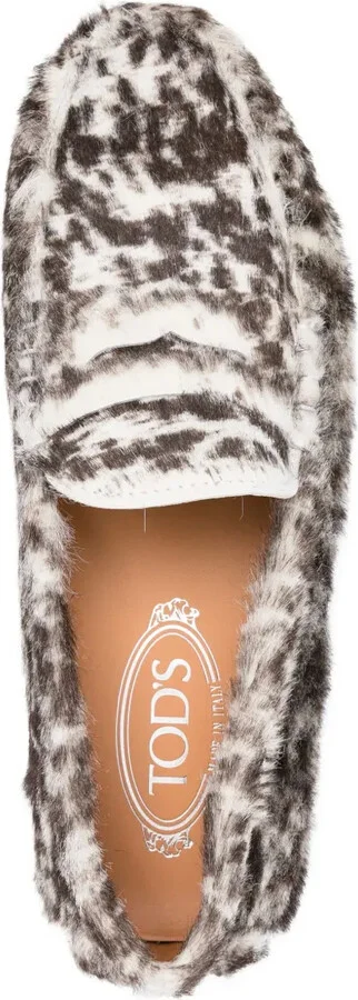Gommino leopard-print pony-hair loafers - Image 4