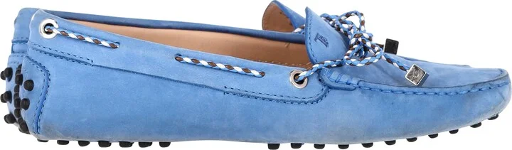 Gommino Loafers in Light Blue Suede