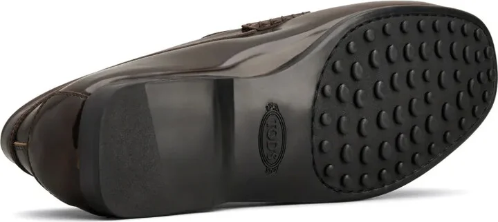Gommino logo plaque leather loafers - Image 4