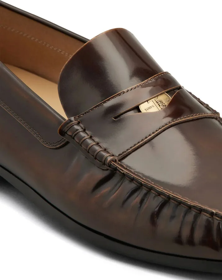Gommino logo plaque leather loafers - Image 5