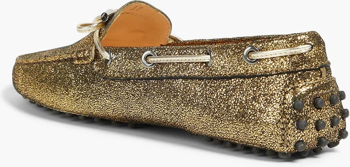 Gommino metallic brushed-leather loafers - Image 3