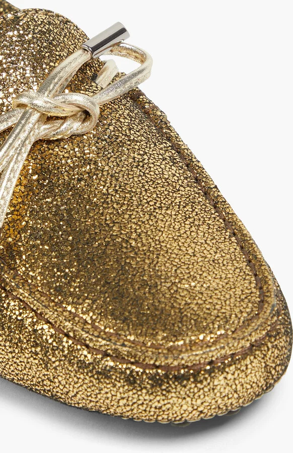 Gommino metallic brushed-leather loafers - Image 4