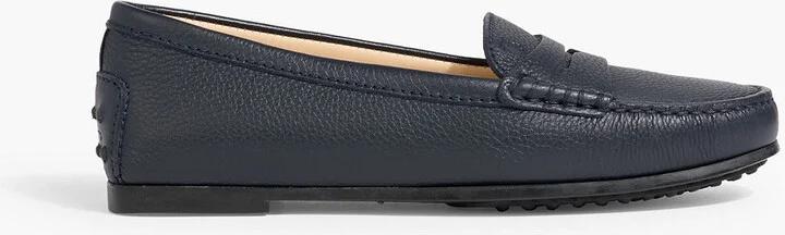 Gommino pebbled-leather loafers