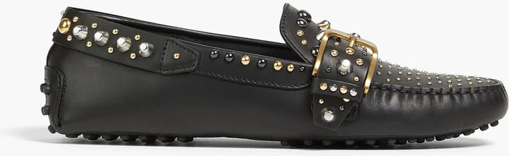 Gommino studded leather loafers