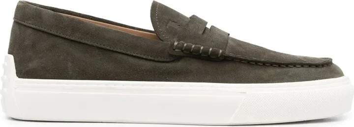 Gommino suede penny loafers