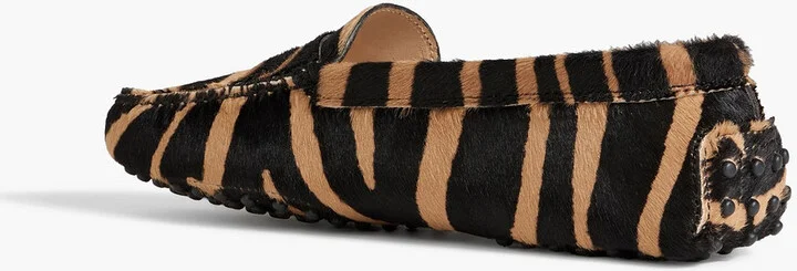 Gommino zebra-print calf hair loafers - Image 3