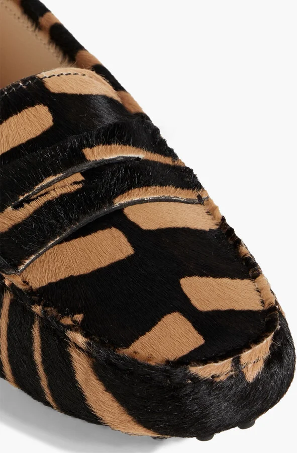 Gommino zebra-print calf hair loafers - Image 4