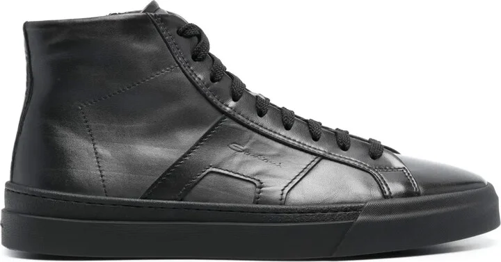 Gong high-top leather sneakers