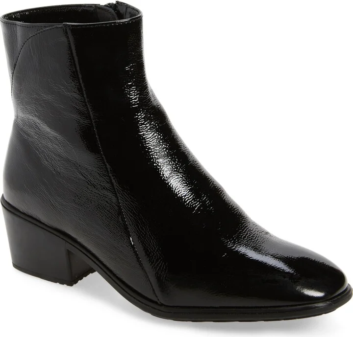 Black Crinkle Patent Leather
