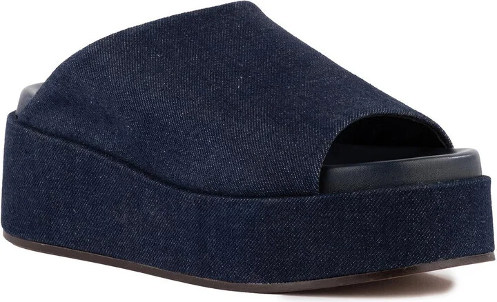 Goodies Womens Platform Open Toe Slide Sandals