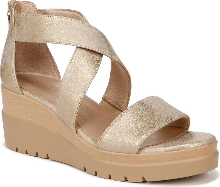 Goodtimes Ankle Strap Wedge Sandal - Wide Width Available