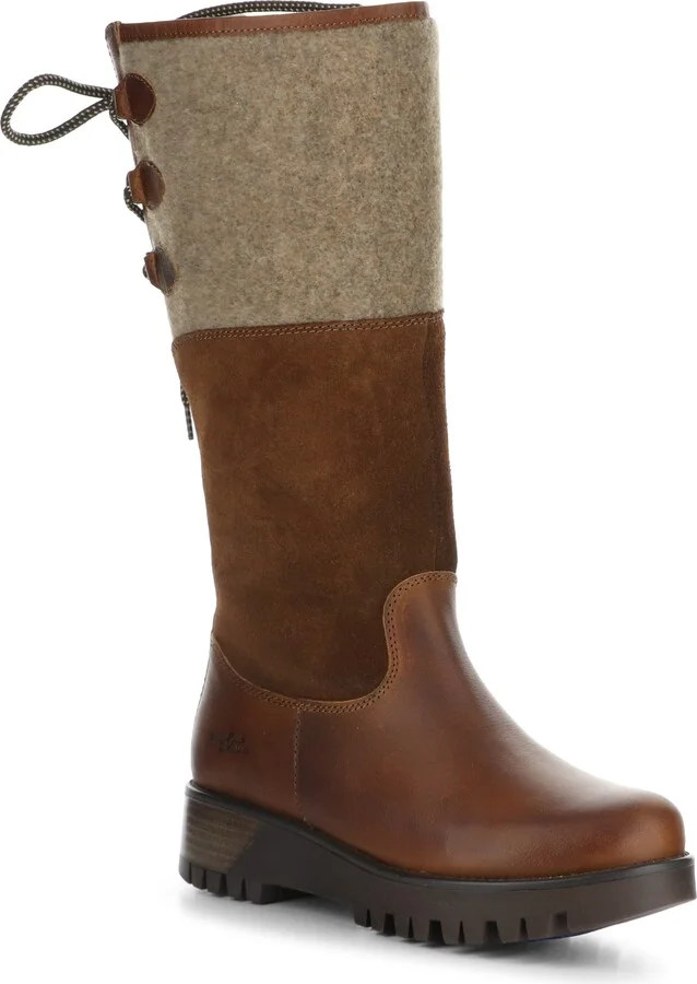 Cognac/redwood/beige