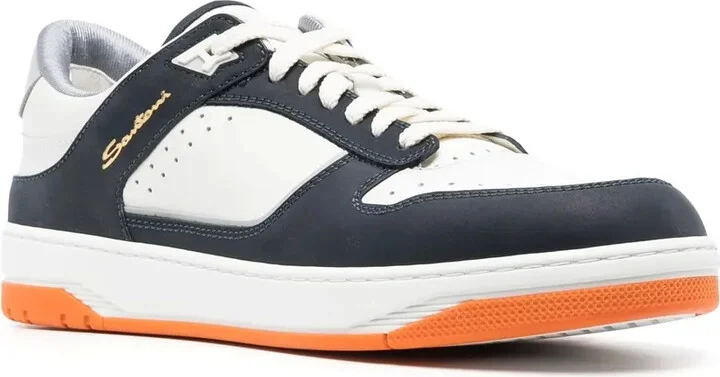 Goran panelled leather sneakers - Image 2