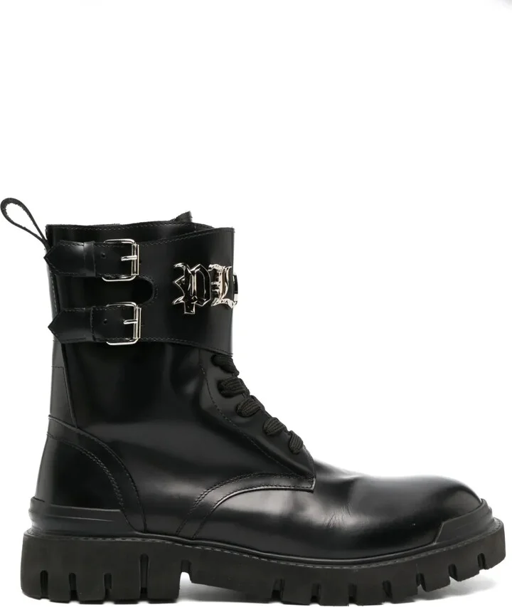 Gothic Plein leather ankle boots