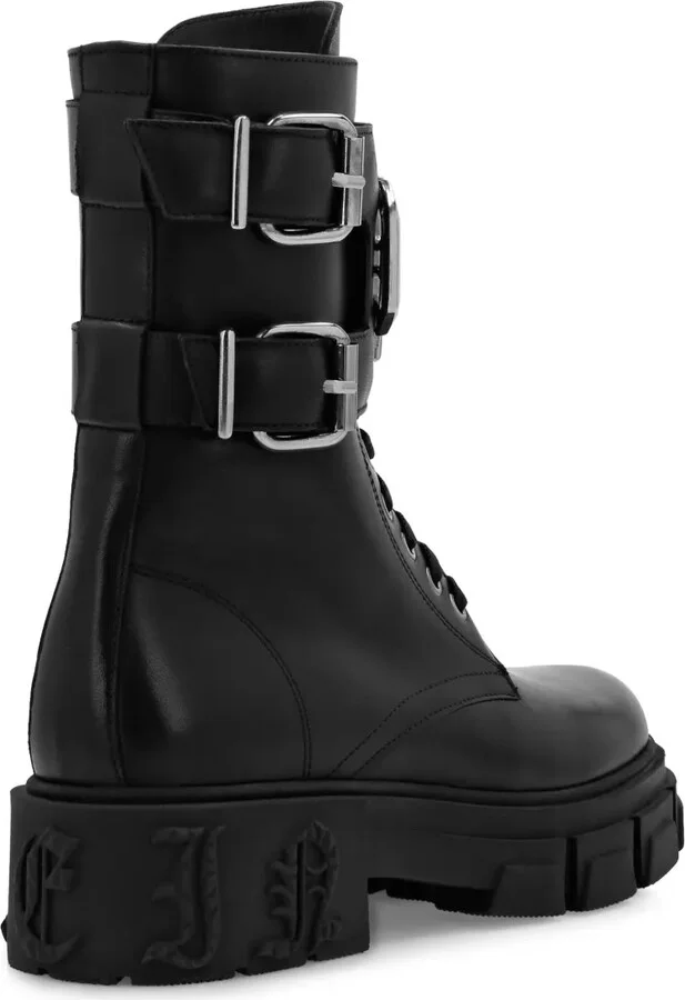 Gothic Plein mid flat leather boots - Image 3