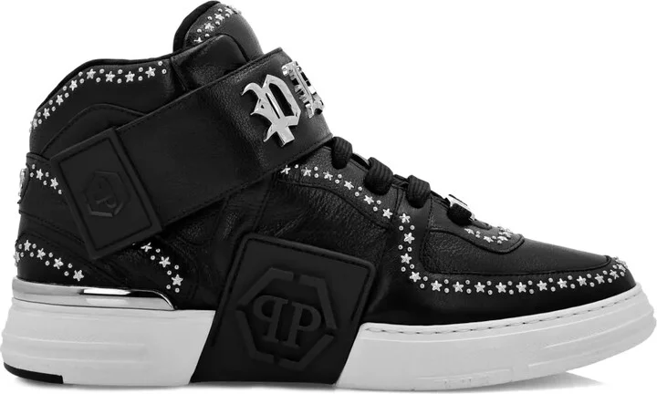 Gothic Plein mid-top sneakers