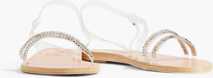 Goudi crystal-embellished PVC slingback sandals - Image 2