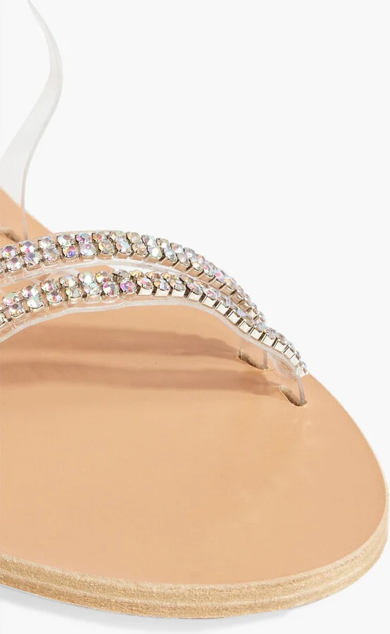 Goudi crystal-embellished PVC slingback sandals - Image 4