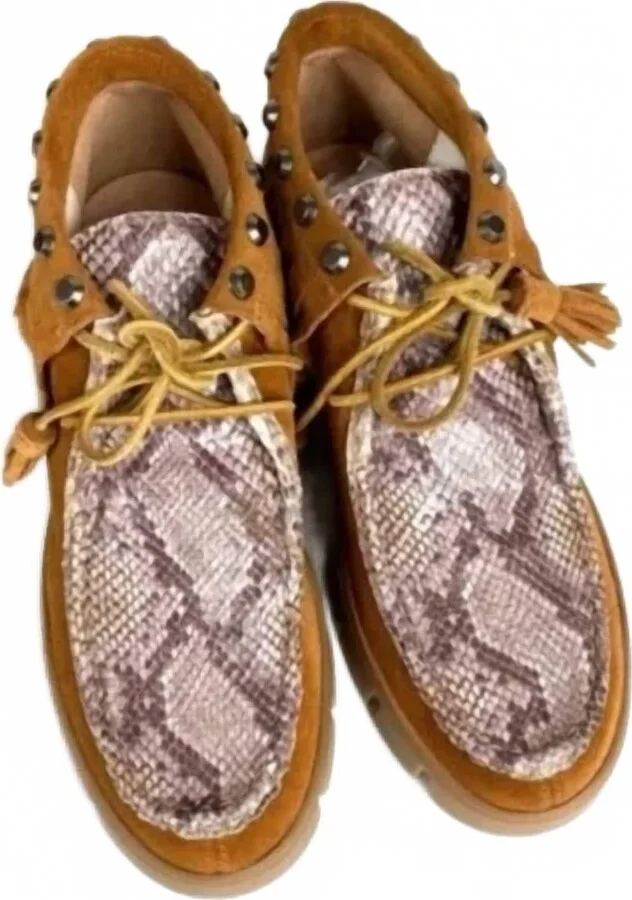Goula Brogues Python Booties In Multi