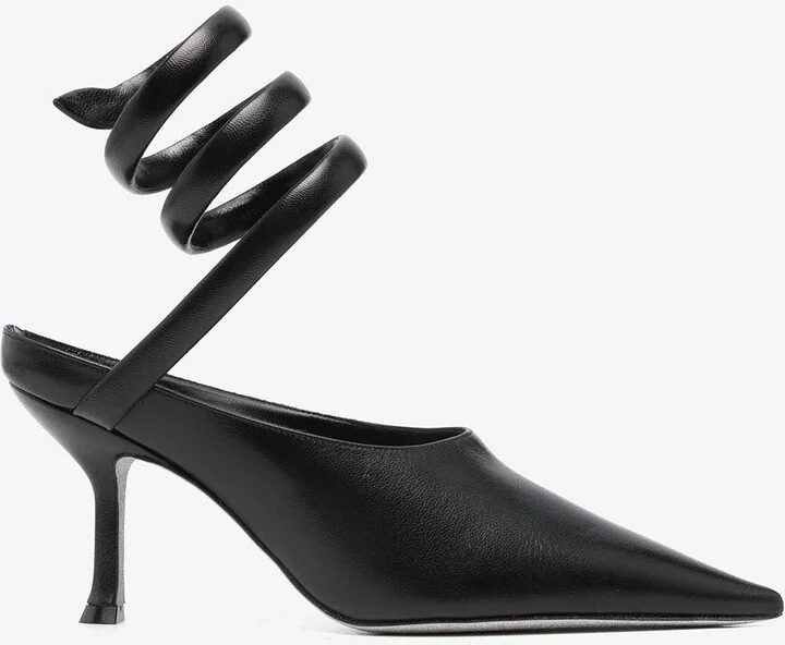 Grace 80 Pointed-Toe Leather Pumps