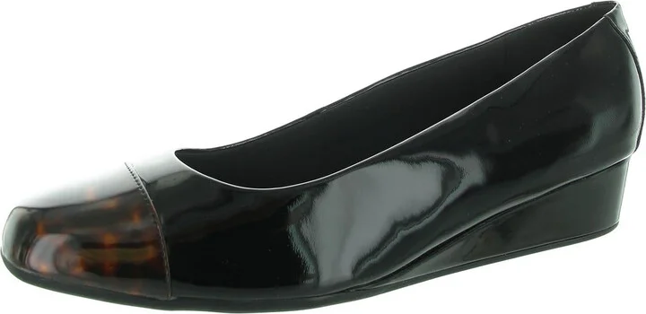 Gracey 8 Womens Leather Slip On Wedge Heels