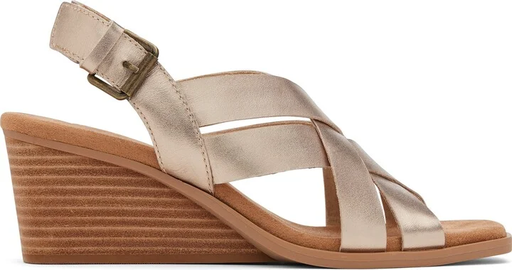 Gracie Gold Leather Wedge Sandal