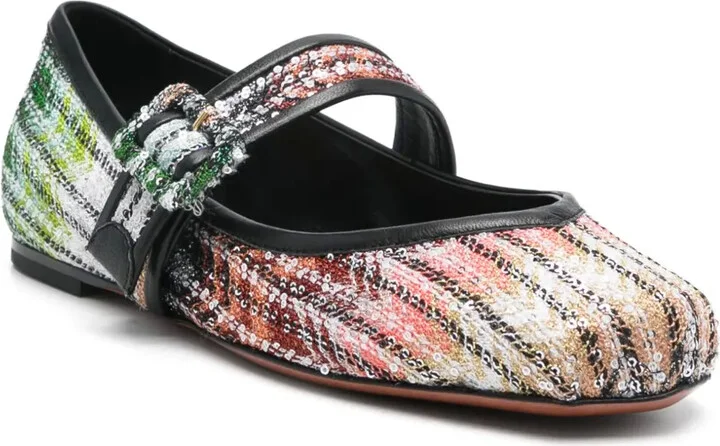 Gradient Woven Ballerina Shoes - Image 2
