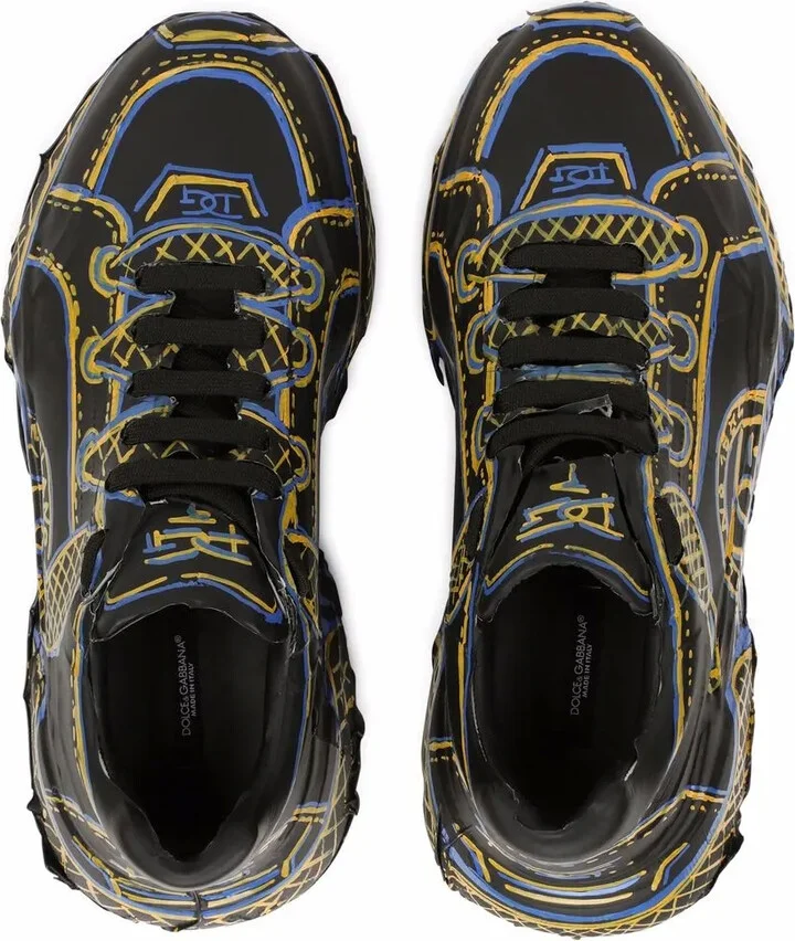 Graffiti Lace-Up Sneakers - Image 4