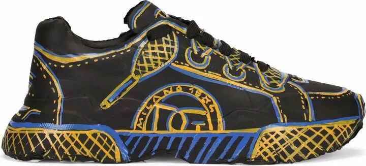 Graffiti Lace-Up Sneakers