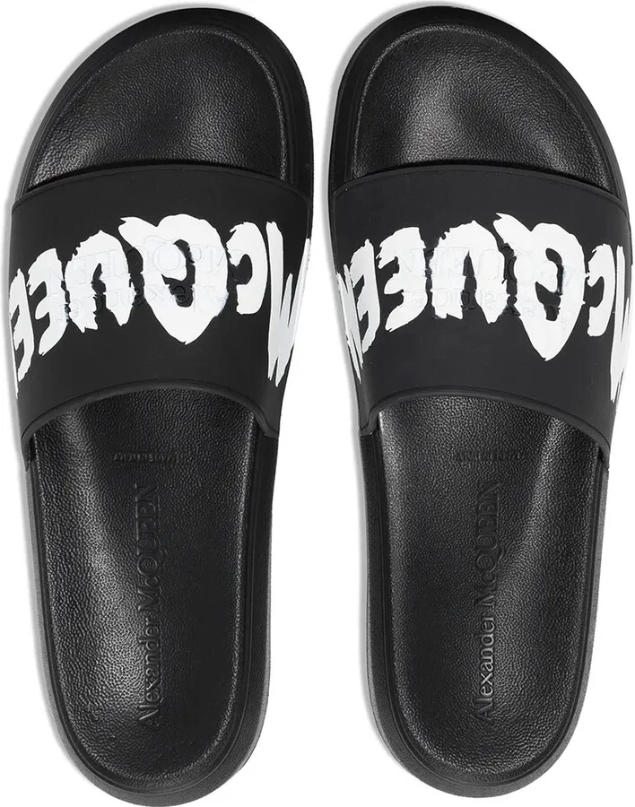 Graffiti-Logo Slip-On Slides - Image 4