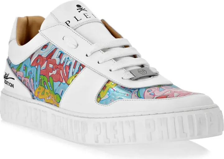 Graffiti-Print Lace-Up Sneakers - Image 2