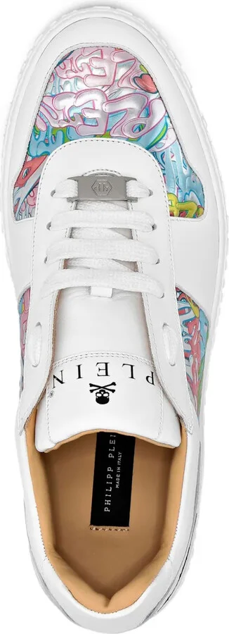 Graffiti-Print Lace-Up Sneakers - Image 3