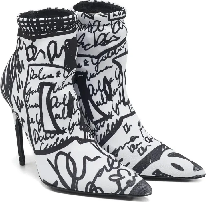 Graffiti-Print Sock Boots - Image 2