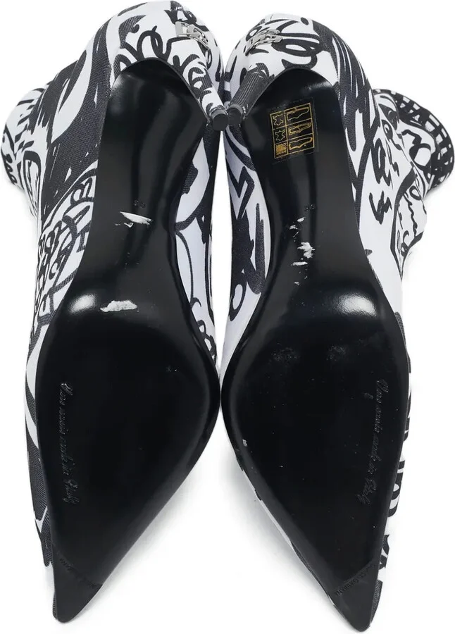 Graffiti-Print Sock Boots - Image 4