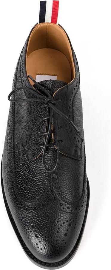 Grain-Textured Leather Oxfords - Image 4