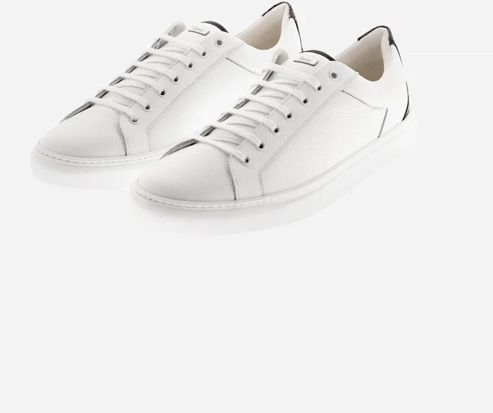 Grained Leather And Monogram Trainers - Image 2