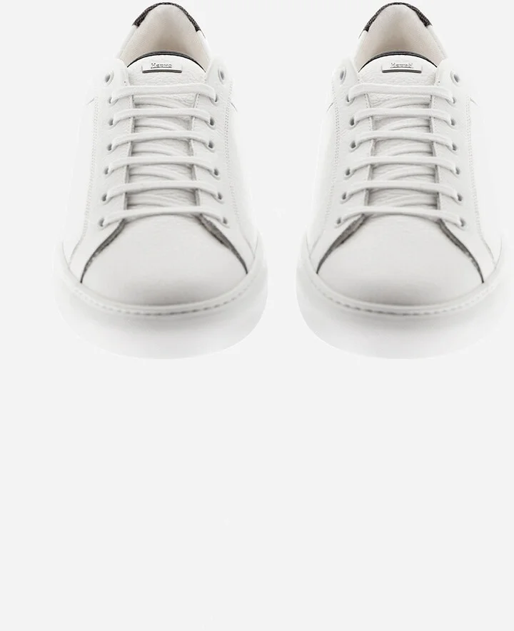 Grained Leather And Monogram Trainers