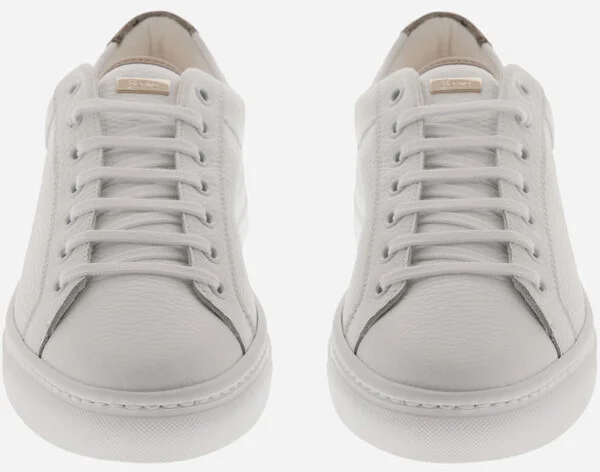 Grained Leather And Monogram Trainers