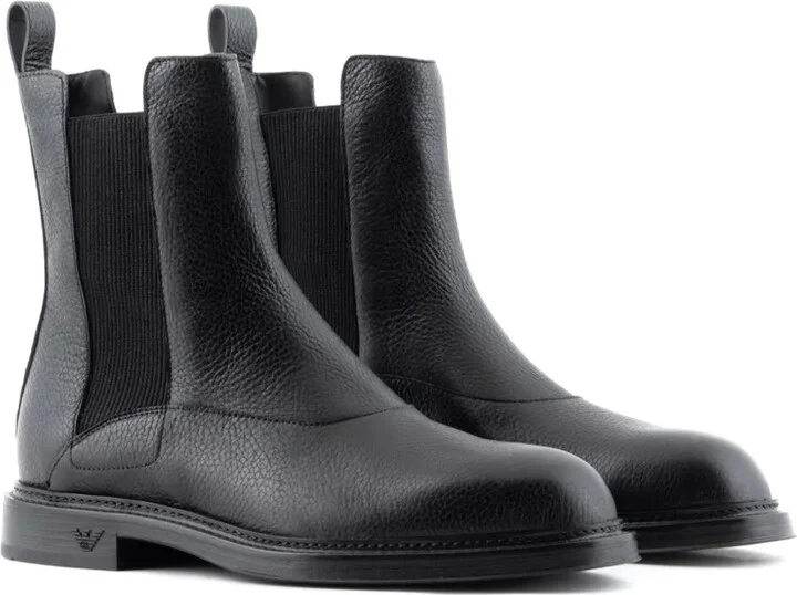 Grained Leather Ankle Boots - Image 2