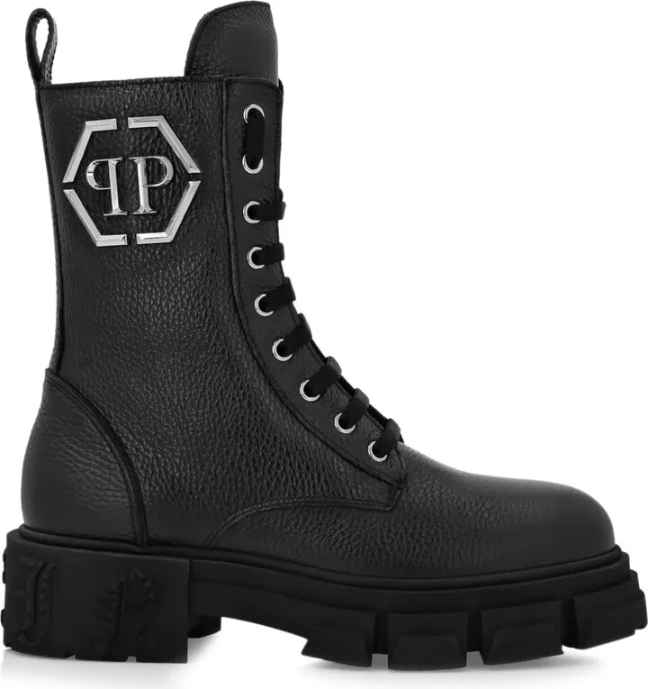 Grained Leather Boots