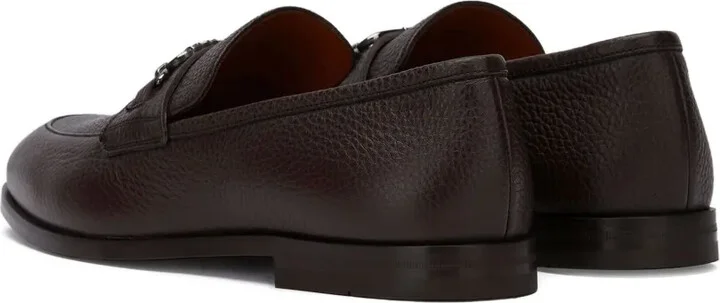 Grained-Leather Buckle-Detail Loafers - Image 4